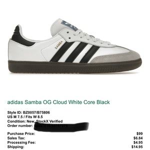 Women’s Adidas Samba sneakers